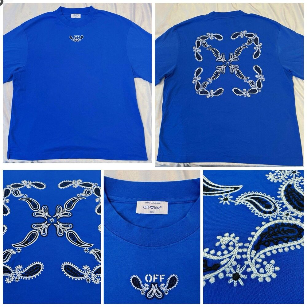 OFF-WHITE c/o Virgil Abloh Bandana Embroidered Arrow Skate Tee